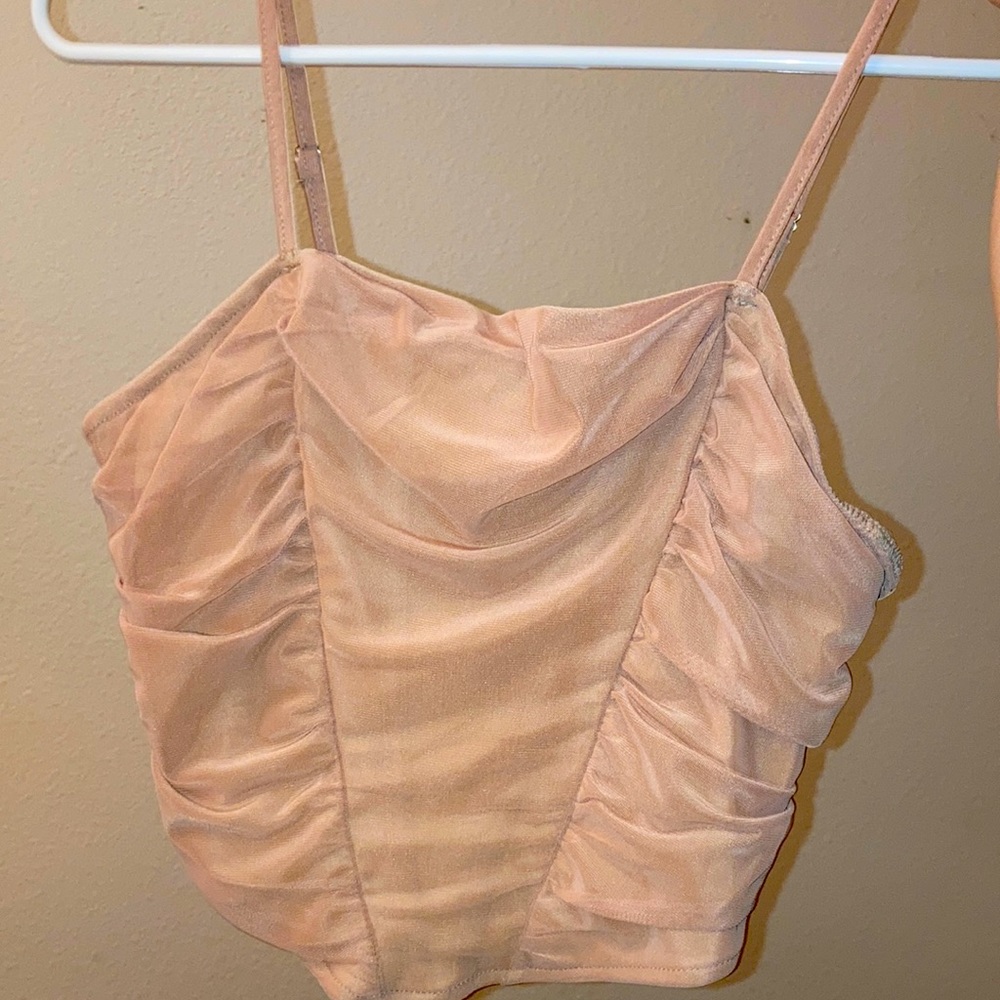 Tan tank top/ crop top